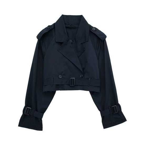 Damen Modische Kurztrenchjacke