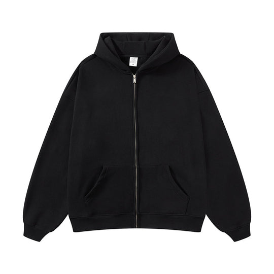Unisex Kapuzen-Sweatjacke mit durchgehendem Reißverschluss, oversized Passform und Kängurutaschen Shop Nory