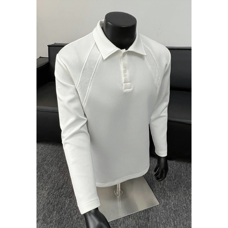 Herren Sportliches Langarm Poloshirt Shop Nory