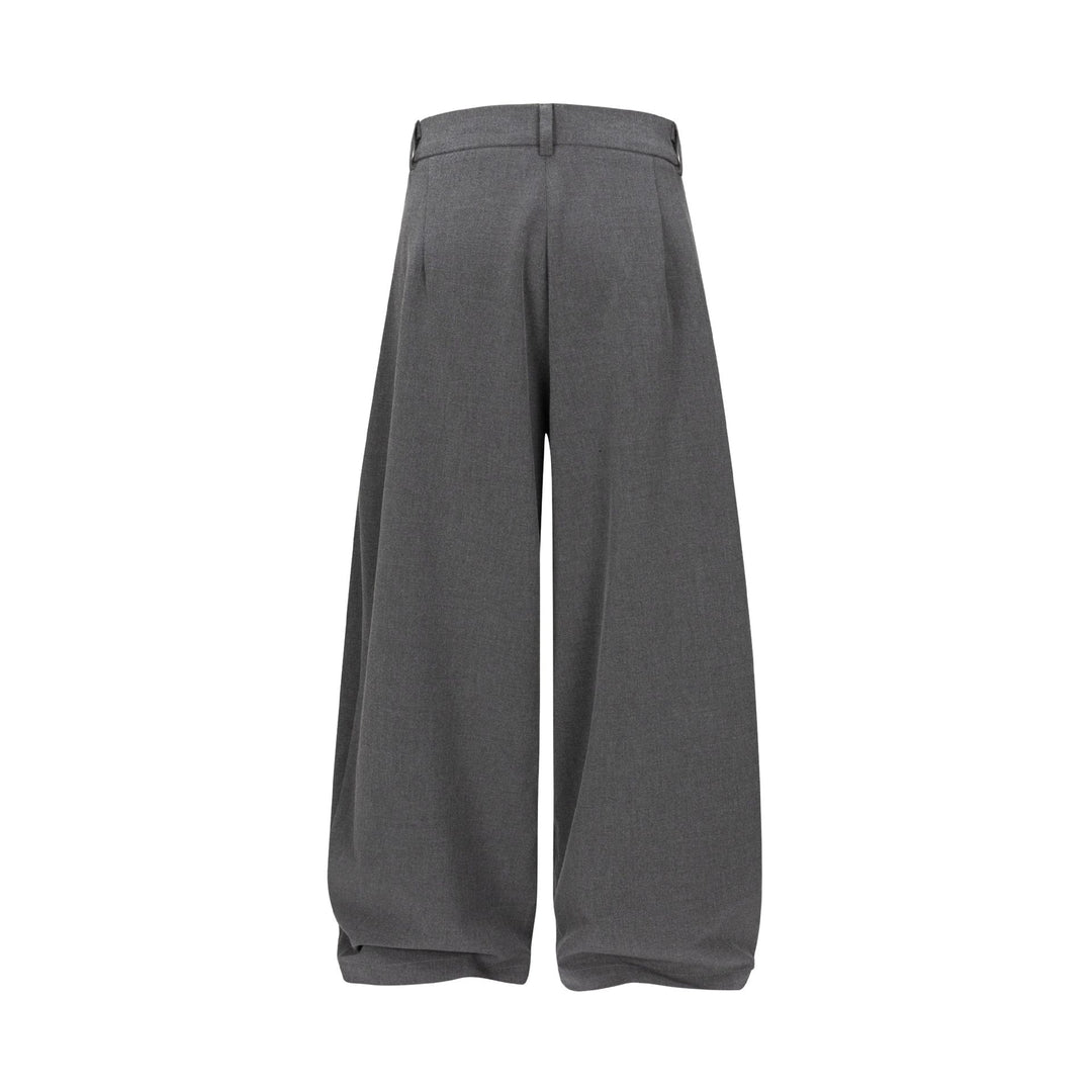 Damen Hochtaillierte weite Plissee-Hose mit Bügelfalte und Gürtelschlaufen Shop Nory