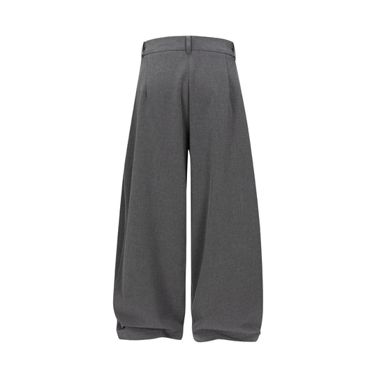 Damen Hochtaillierte weite Plissee-Hose mit Bügelfalte und Gürtelschlaufen Shop Nory