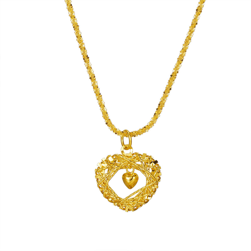 Damen Halskette mit herzförmigem Anhänger aus filigranem Design Shop Nory