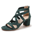 Damen Sandalen mit stylischem Kreuzriemen und komfortablem Blockabsatz