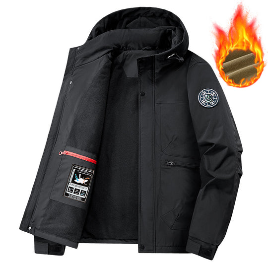 Herren Technische Wetterjacke mit abnehmbarer Kapuze Shop Nory