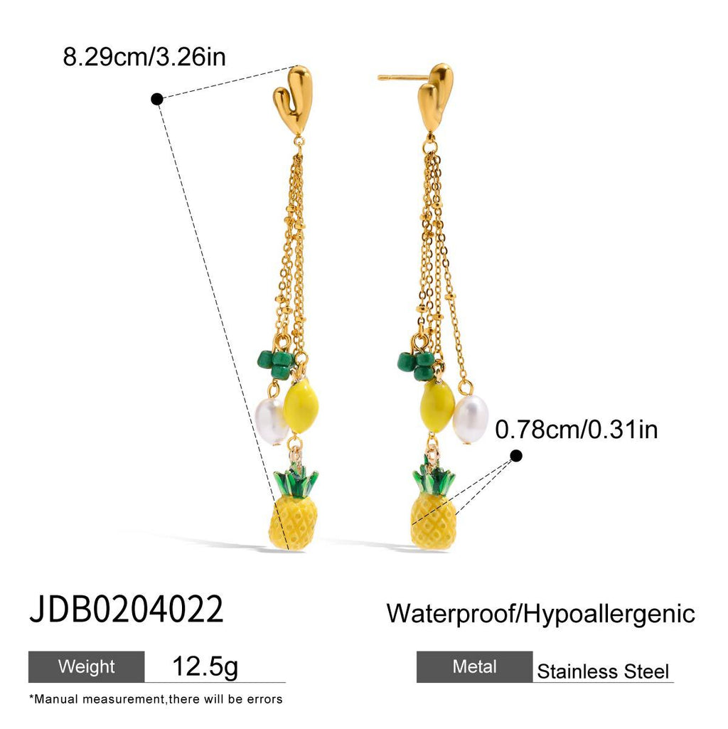 Damen Ohrhänger mit bunten Anhängern und hypoallergenem Edelstahl Shop Nory