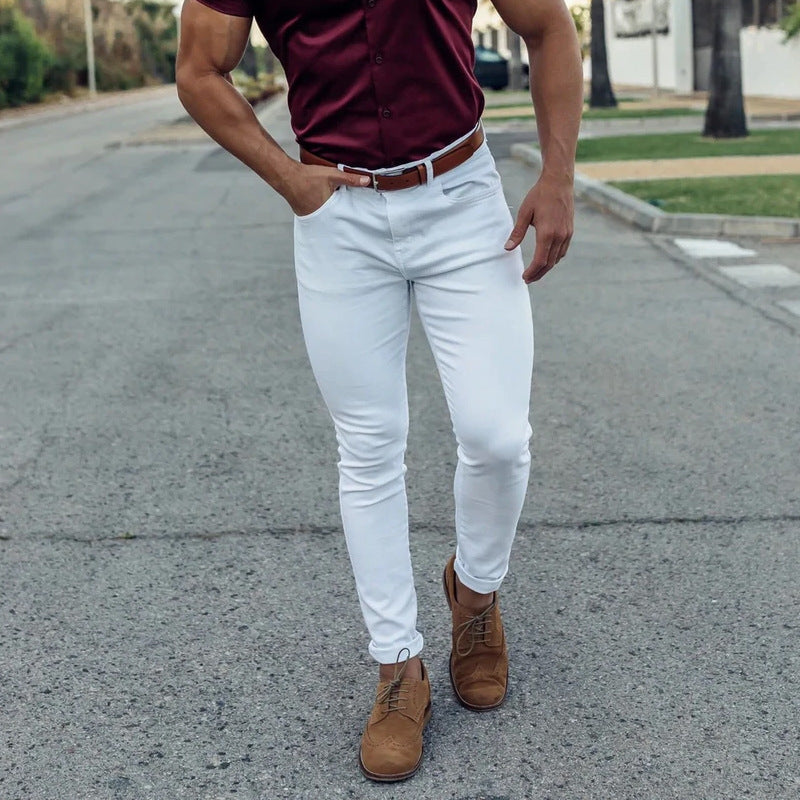 Herren Slim-Fit Chinohose mit modernem Design und elastischem Bund