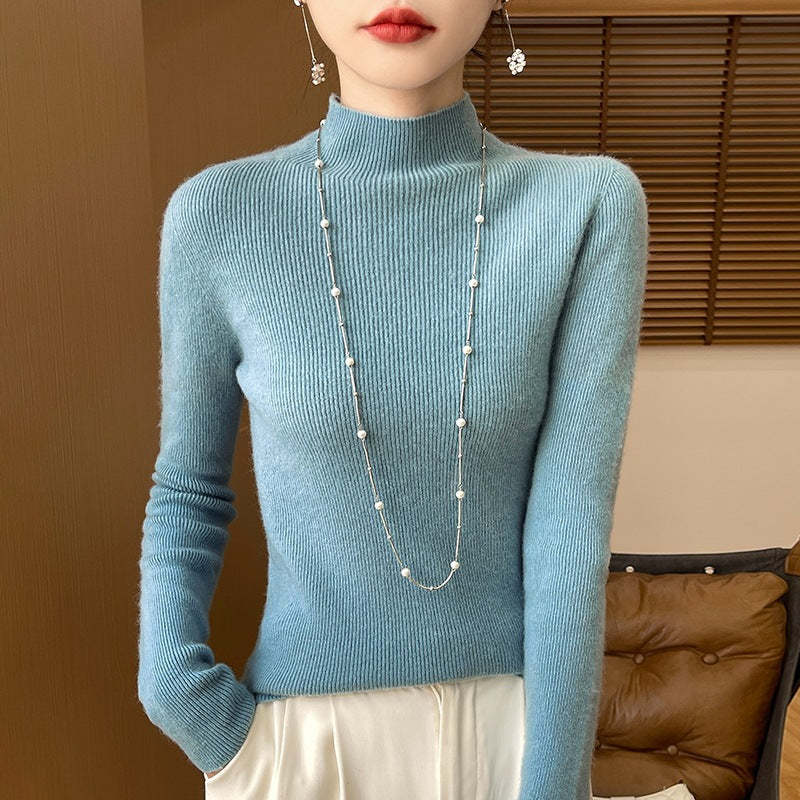 Damen Schmaler Kurzrollkragenpullover in kuscheliger Kaschmir‑Optik mit feiner Rippenstruktur Shop Nory