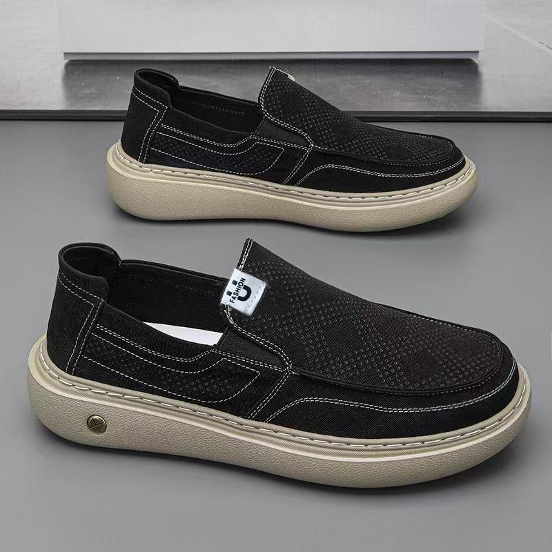 Herren Slip-On Plateau-Sneaker mit perforiertem Veloursleder und gepolstertem Komfortfußbett Shop Nory