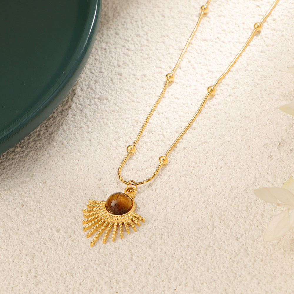 Damen elegante Halskette mit Tigerauge Shop Nory