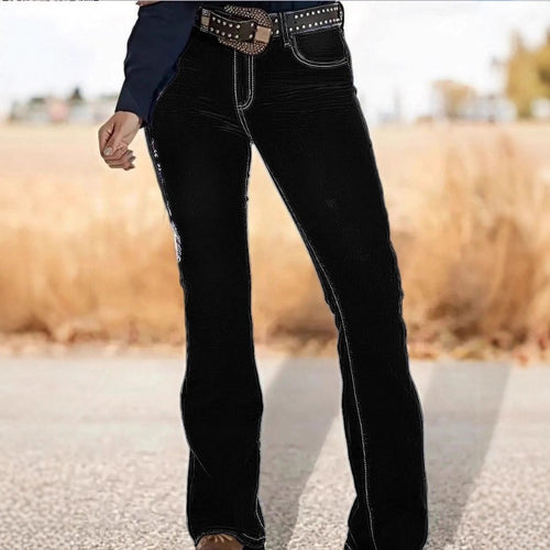 Damen hochtaillierte Bootcut-Jeans im Western-Stil mit sculptendem Sitz Shop Nory