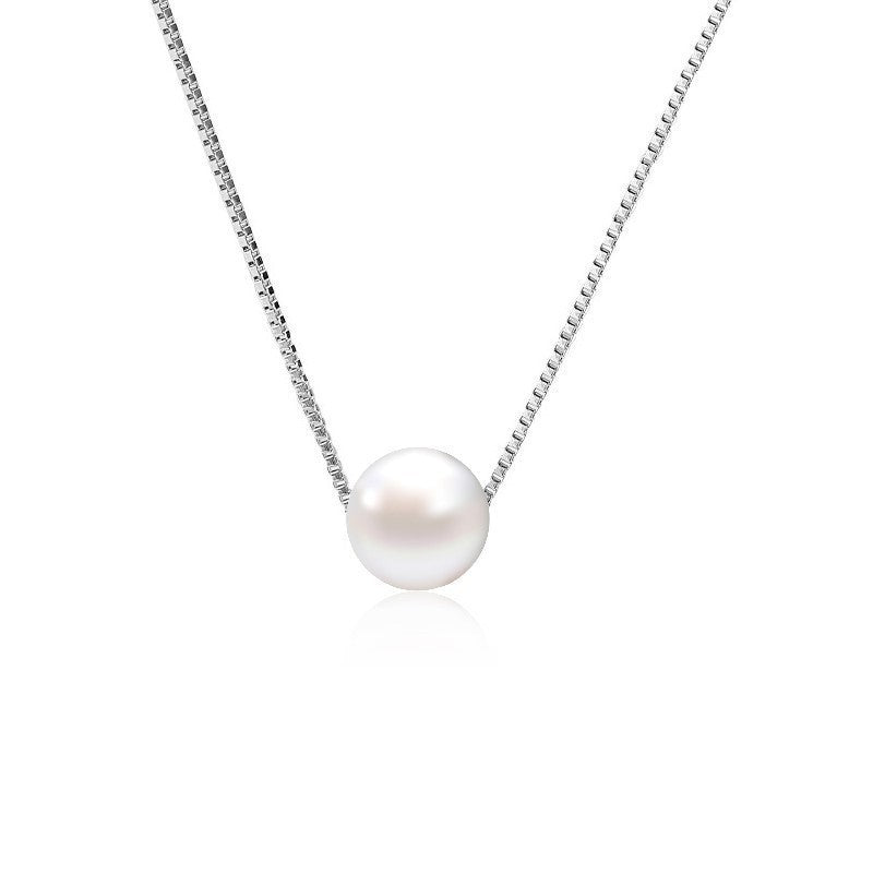 Damen Halskette mit luxuriösem Perlenanhänger und feiner Kettenstruktur Shop Nory