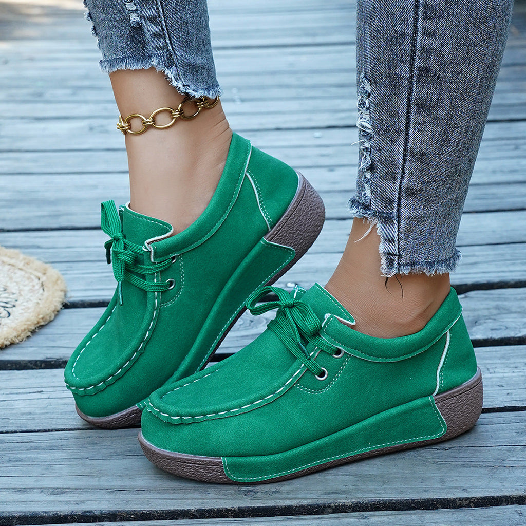 Damen komfortable Sneaker mit weichem Obermaterial und rutschfester Sohle
