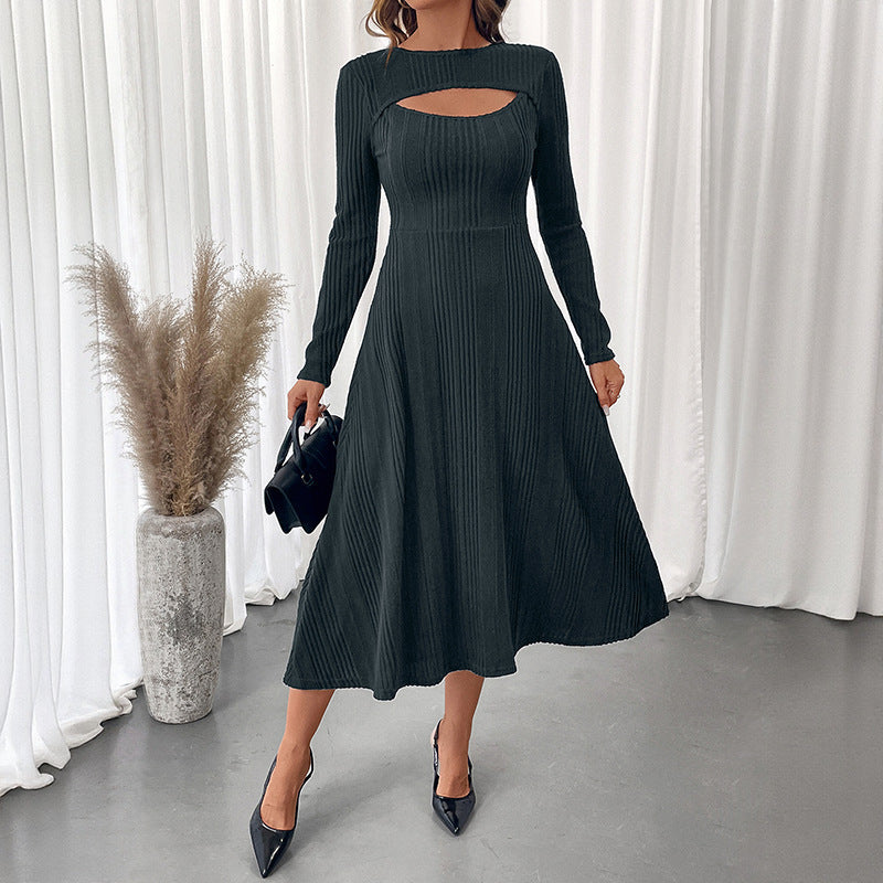 Damen Elegantes Midikleid mit Cut-Out-Details Shop Nory