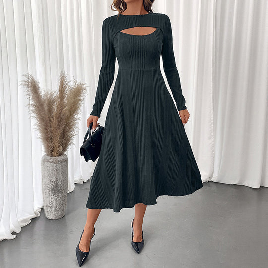 Damen Elegantes Midikleid mit Cut-Out-Details Shop Nory