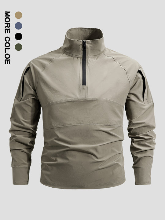Herren Sportliche Funktionsjacke mit halbem Reißverschluss