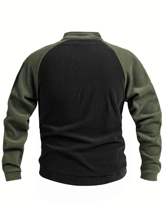 Herren Thermo-Combat-Fleece-Pullover mit verstärkter Brustplatte und Ärmel-Reißverschluss Shop Nory