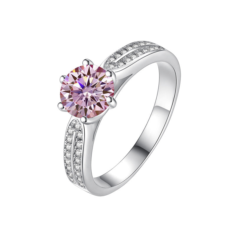 Damen Verlobungsring mit strahlendem, gelbem Zirkonia und funkelndem Design Shop Nory