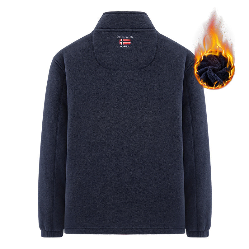 Herren Isolierende Zip‑Fleecejacke mit hohem Kragen und Soft‑Teddyinnenfutter Shop Nory
