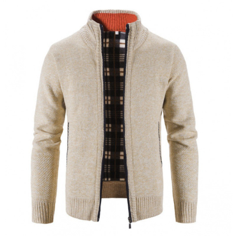 Herren Strickjacke mit innovativem wärmeisolierendem Innenfutter