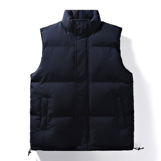 Damen Oversize Puffer‑Weste mit hohem Stehkragen, Frontblende und verstellbarem Kordelzugsaum Shop Nory