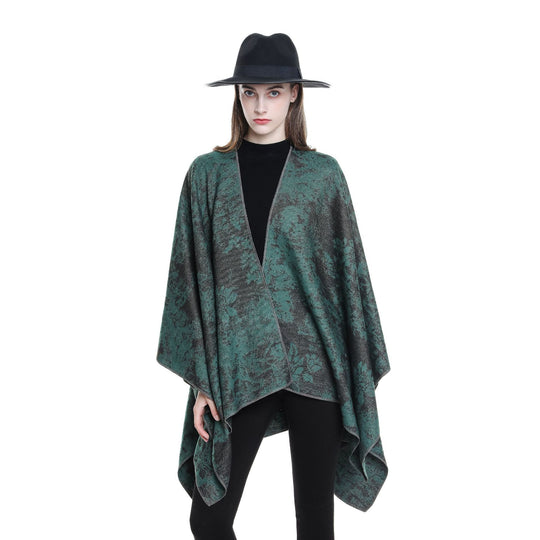 Damen Jacquard-Umhang mit floraler Strukturwebung und offenem Kimono-Fall Shop Nory