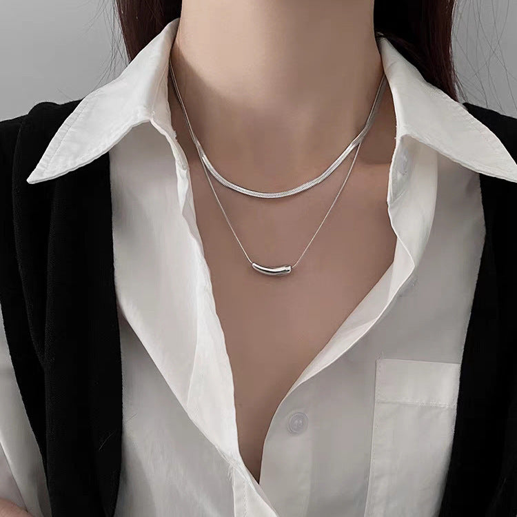Damen Doppelstrang Halskette aus hochwertigem Edelstahl Shop Nory