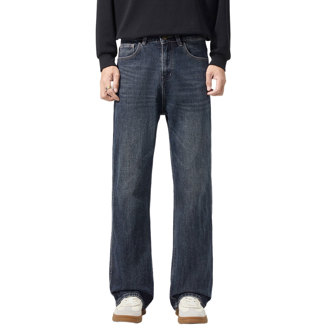 Herren Weitgeschnittene Denimjeans mit mittlerer Leibhöhe und Used-Optik Shop Nory