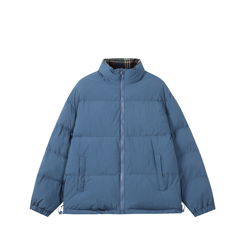 Unisex Boxy-Kurzparka mit gesteppter Isolierung, Tunnelzugsaum und kariert gefüttertem Kragen Shop Nory