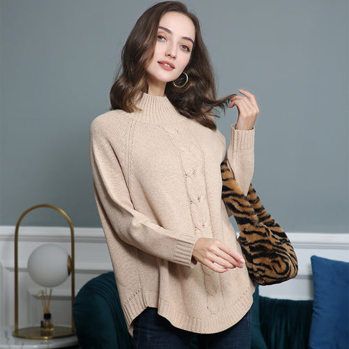 Damen Rollkragenpullover mit Zopfmuster und Raglanärmeln Shop Nory