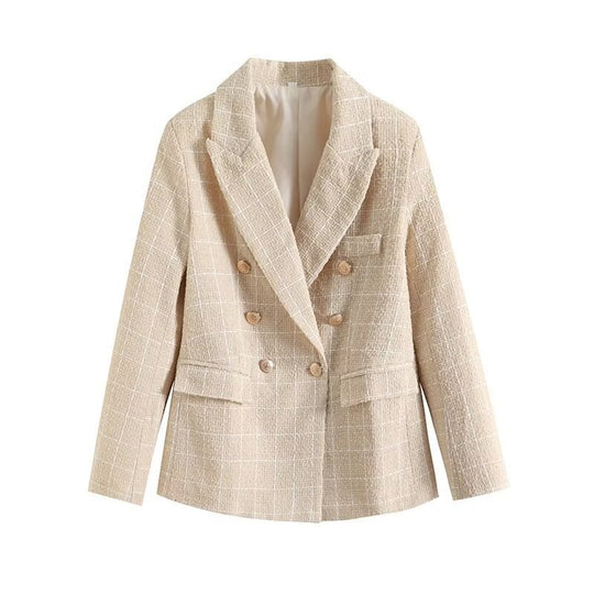 Damen Doppelt-knöpfige Blazerjacke