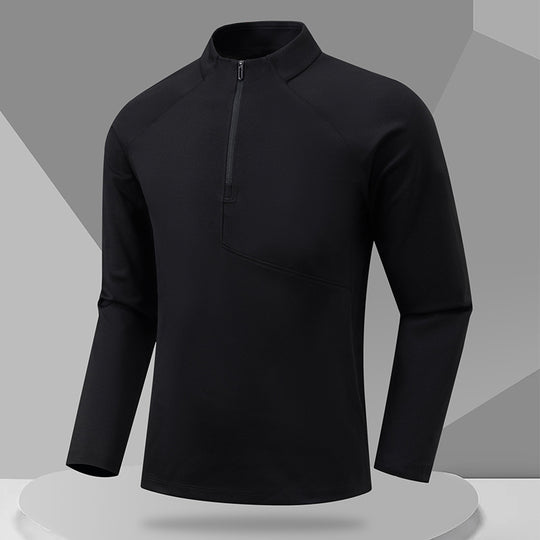 Herren Sportliches Langarmshirt mit Stehkragen Shop Nory