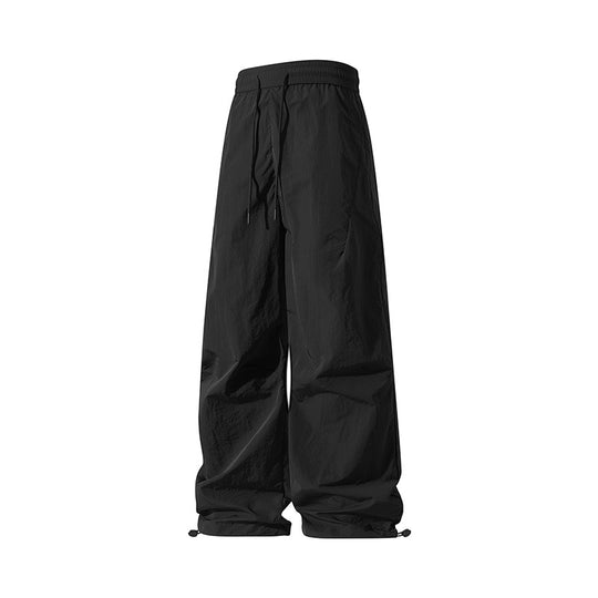 Unisex Weite technische Nylon-Hose mit Kordelzug und verstellbarem Saum Shop Nory