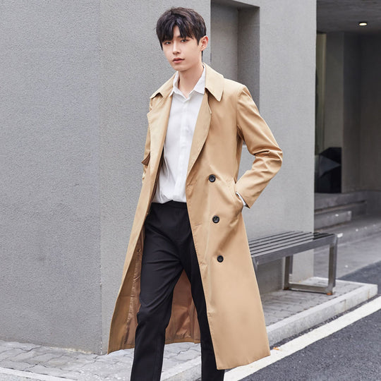 Herren Leichter Trenchcoat mit Doppelreiher, tailliertem Schnitt und windabweisender Oberfläche Shop Nory