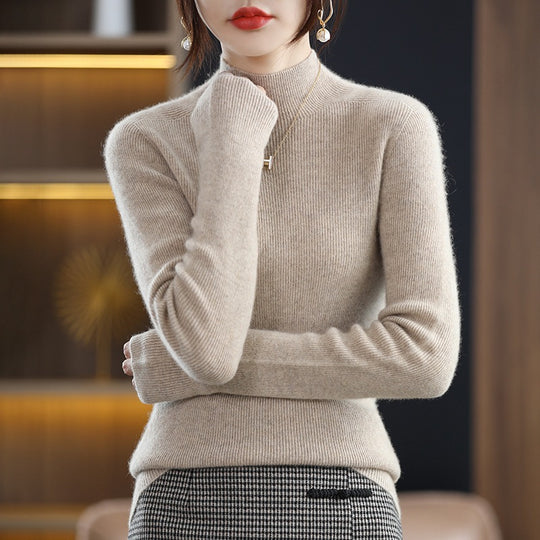 Damen Schmaler Kurzrollkragenpullover in kuscheliger Kaschmir‑Optik mit feiner Rippenstruktur Shop Nory