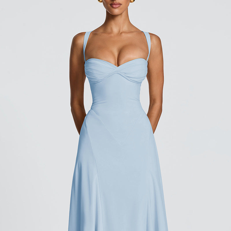 Damen Elegantes Maxikleid mit raffinierten Trägerdetails und schmeichelndem Schnitt