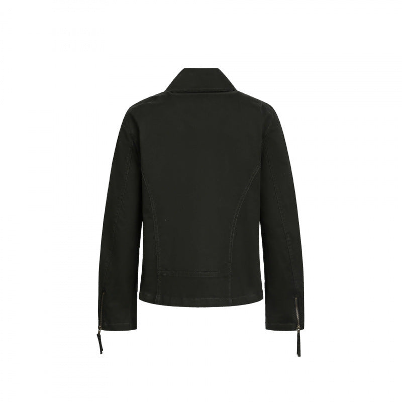 Herren Asymmetrische Bikerjacke mit diagonalem Metallreißverschluss Shop Nory
