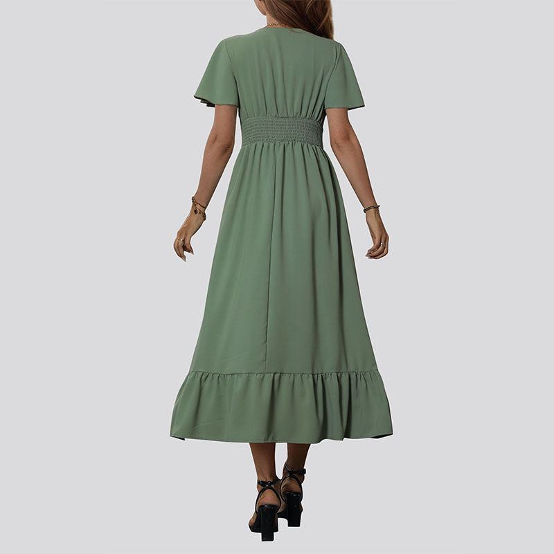 Damen Elegant fließendes Maxikleid Shop Nory