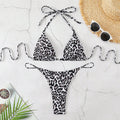 Damen Triangel-Bikini mit modischem Leopardenmuster Shopnory