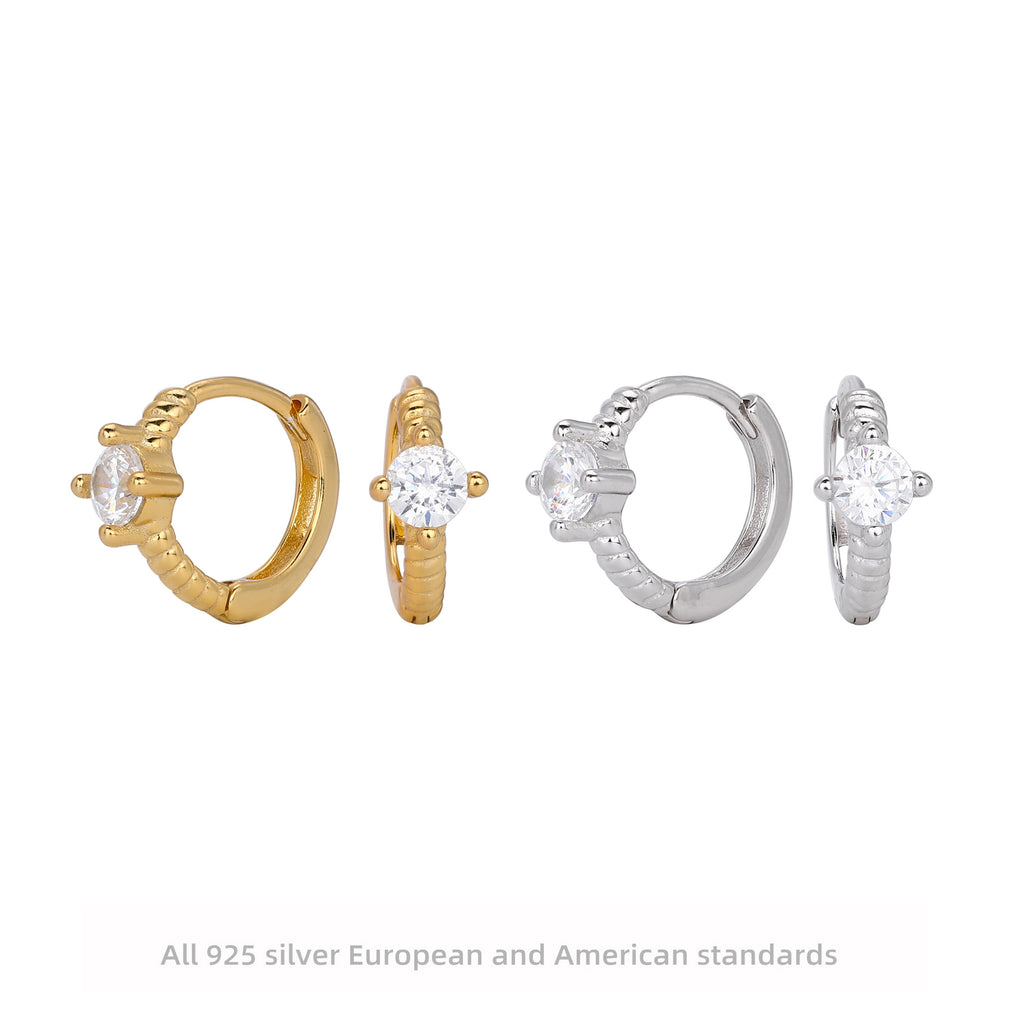 Damen Ohrhänger mit hochwertigem Zirkon und goldfarbener Fassung Shop Nory