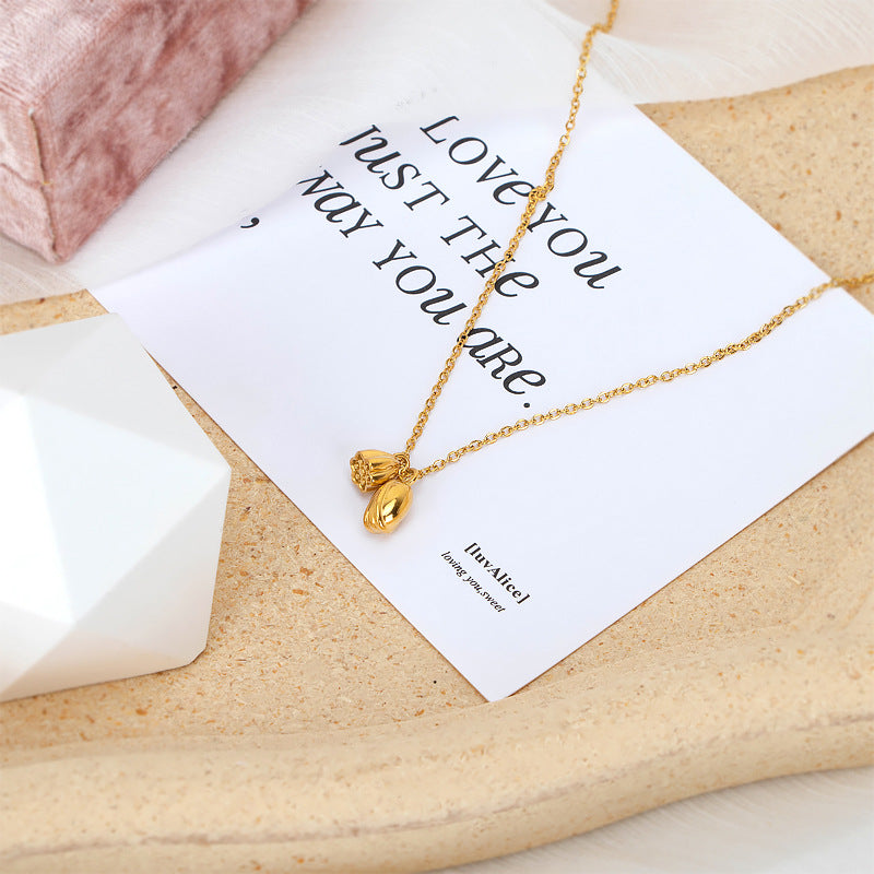 Damen feine Halskette mit symbolischem Anhänger und eleganter Gliederkette Shop Nory