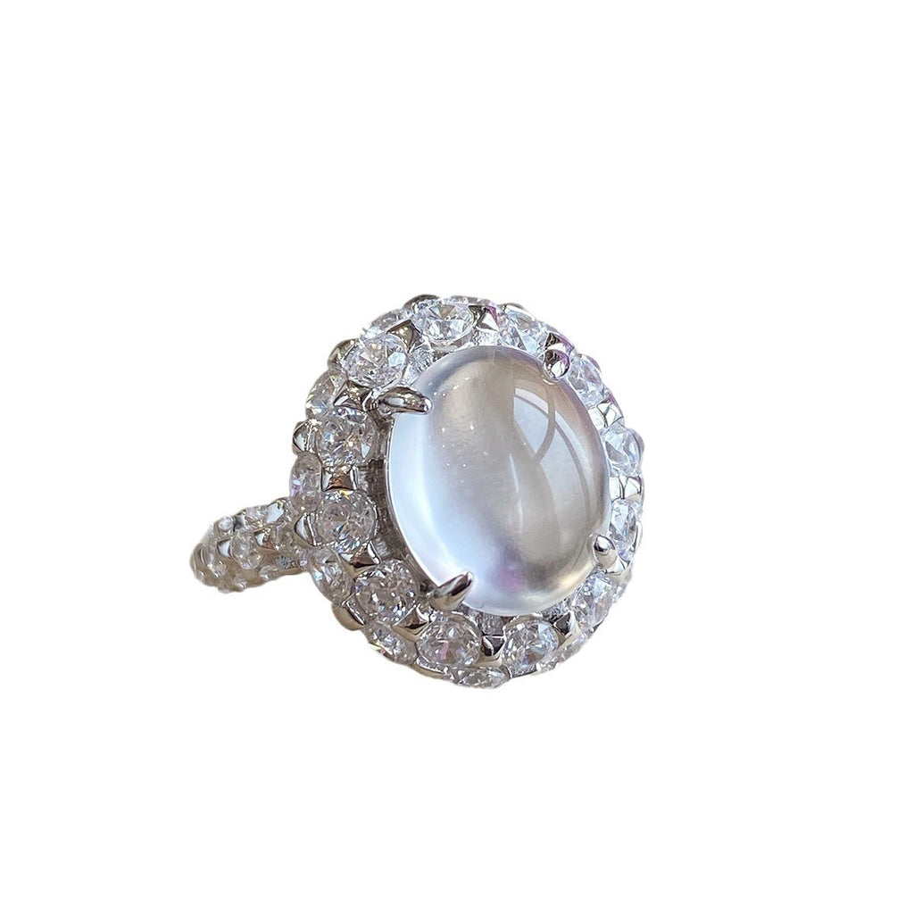 Damen eleganter Schmuckring mit facettiertem Kristallbesatz Shop Nory
