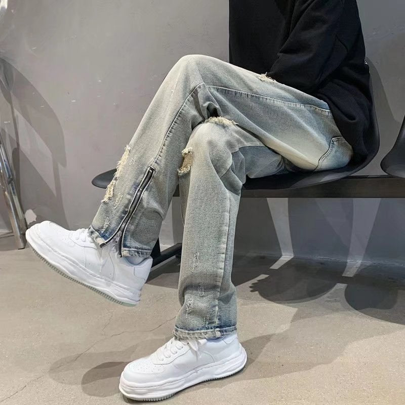 Herren Lässige Destroyed Jeans Shop Nory