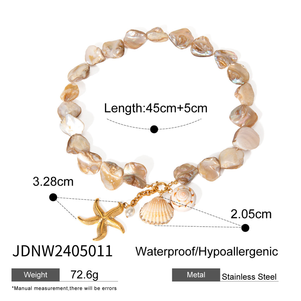 Damen Armband mit maritimen Muschelmotiven und hypoallergener Edelstahlverarbeitung Shop Nory
