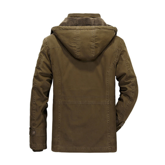 Herren Kapuzenparka mit Teddyfutter und multifunktionalen Utility‑Taschen Shop Nory