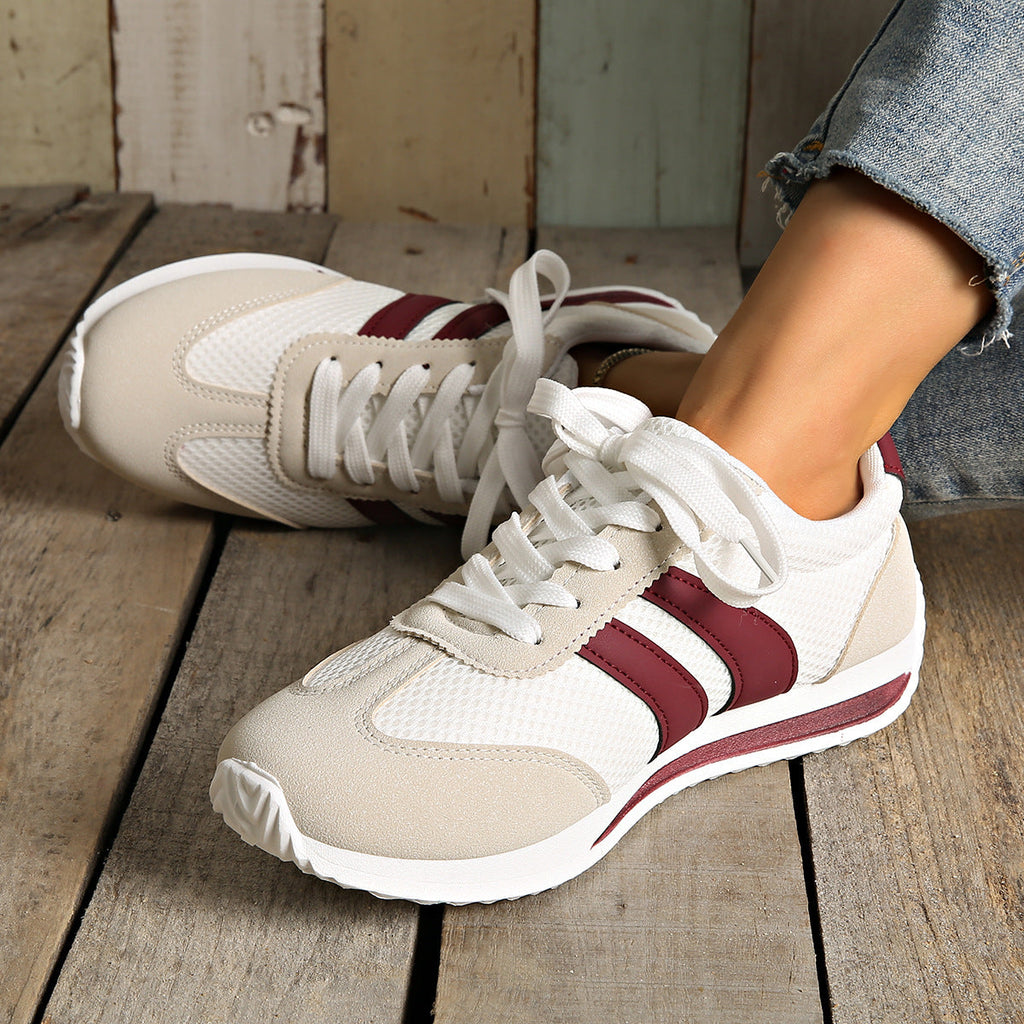 Damen Fitness Sneakers mit atmungsaktivem Mesh-Obermaterial und bequemer Dämpfung