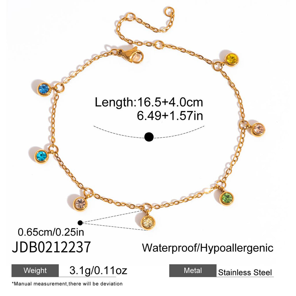 Damen Armband mit bunten Zirkonia und hypoallergenen Eigenschaften Shop Nory