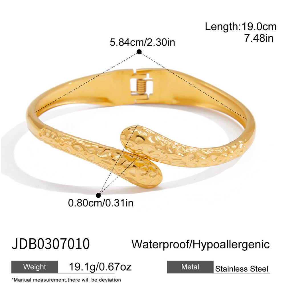 Damen Offenes Armband mit schlangenmuster aus hypoallergenem Edelstahl Shop Nory