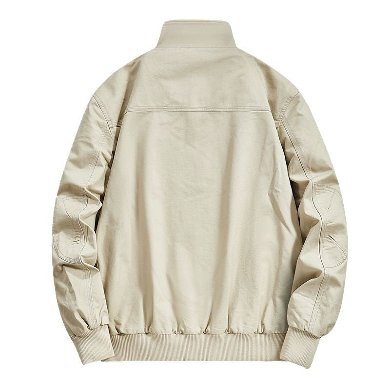 Herren Baumwoll-Canvas-Blouson mit Rippbündchen und Stehkragen Shop Nory
