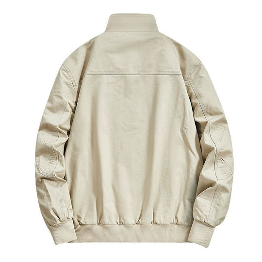 Herren Baumwoll-Canvas-Blouson mit Rippbündchen und Stehkragen Shop Nory