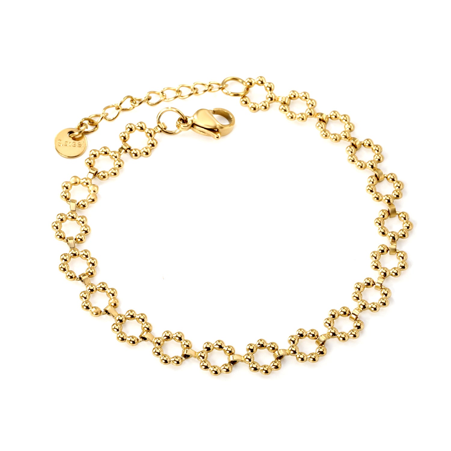 Damen Armband mit eleganten Perlen und verstellbarem Kettenverschluss Shop Nory